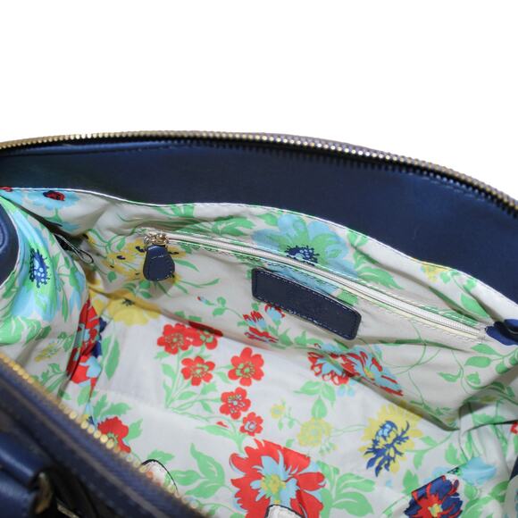 Anne Klein Gold and Navy Large Shoulder Handbag - Picture 7 of 10